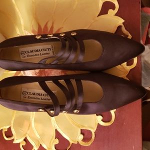 Claudia Ciuti Shoes | Claudia Cuiti  Satin Pumps- New | Color: Black | Size: 6